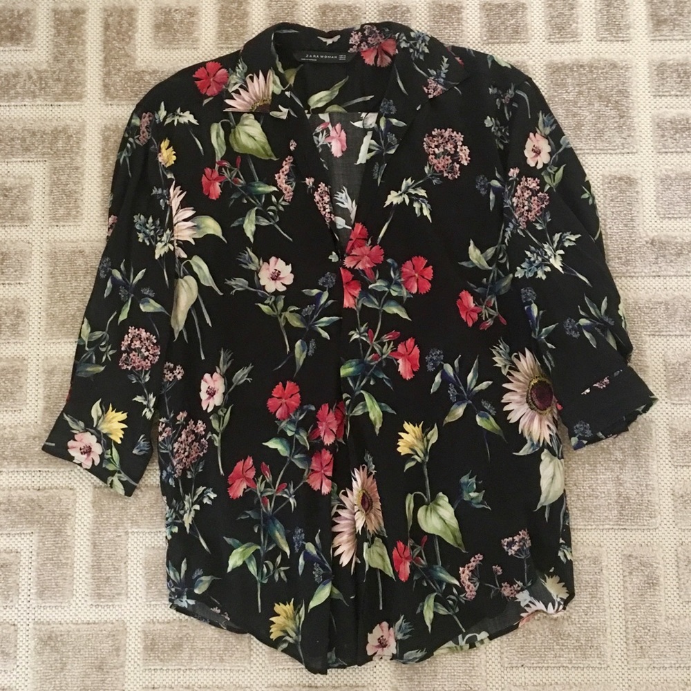 Zara Shirt Top Blouse Sz XS/ Small NWOT